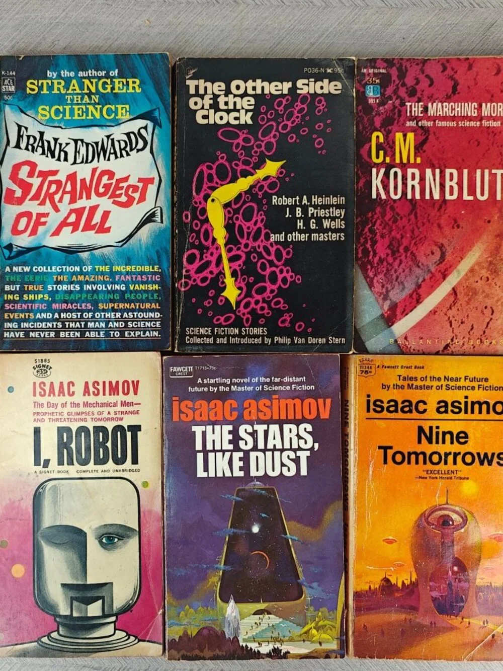 Vintage Science Fiction Paperback Lot Of 30 Books Asimov Heinlein Silverberg